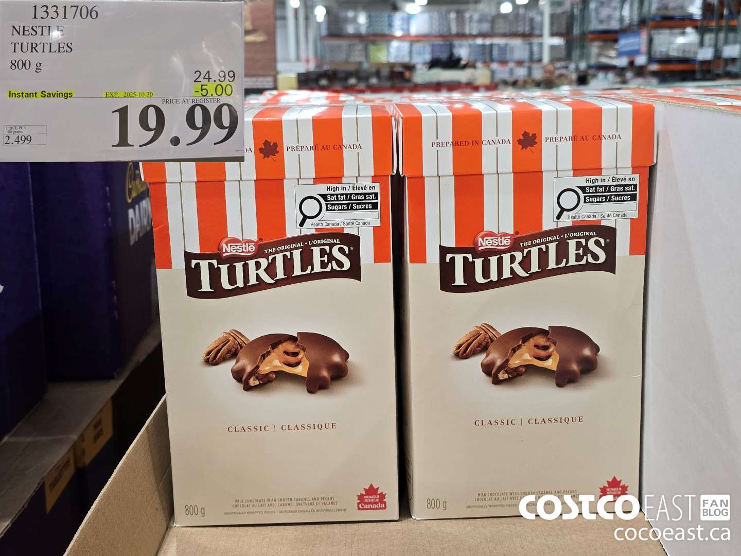 1331706 NESTLE TURTLES 800 g ($5.00 INSTANT SAVINGS EXPIRES ON 2025-10-30) $19.99