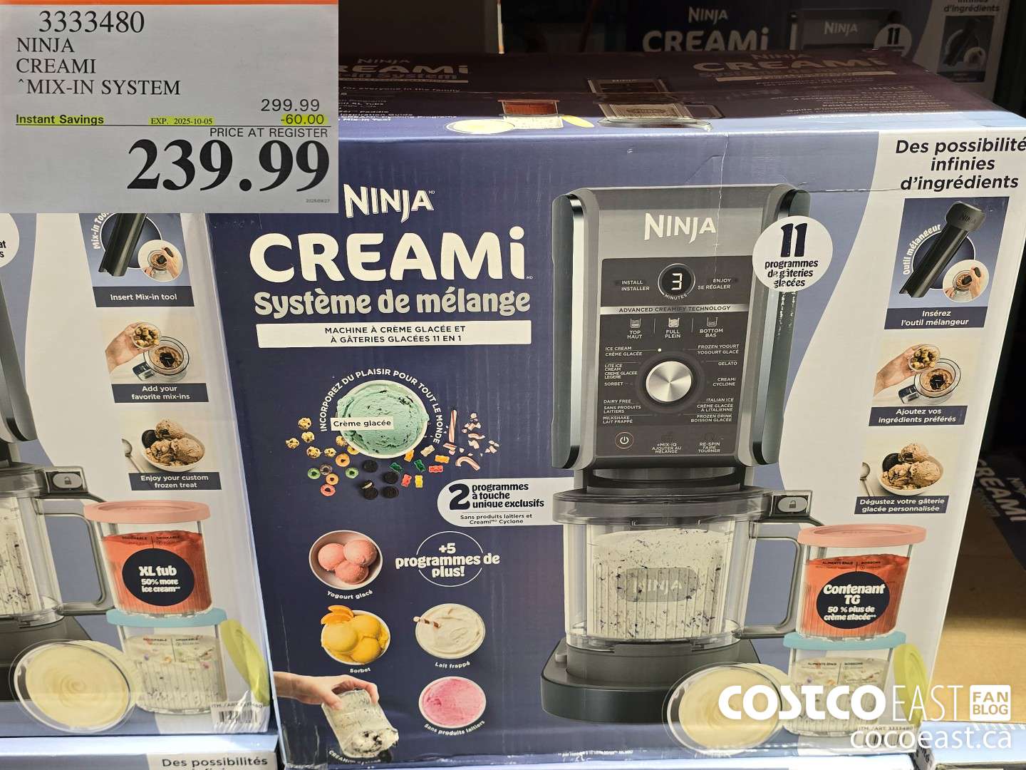 3333480 NINJA CREAMI MIX-IN SYSTEM ($60.00 INSTANT SAVINGS EXPIRES ON 2025-10-05) $239.99