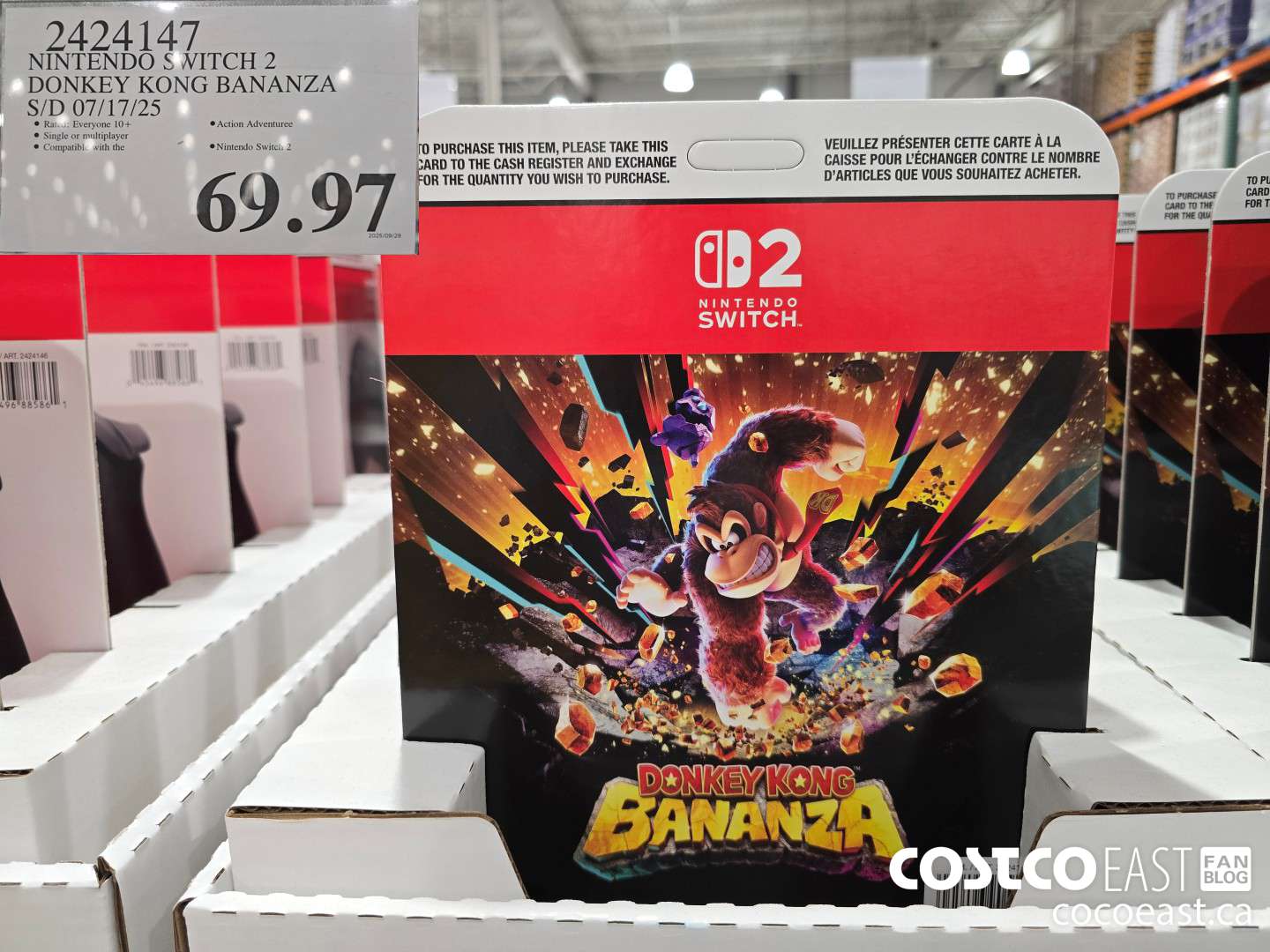 2424147 NINTENDO SWITCH 2 DONKEY KONG BANANZA S/D 07/17/25 $69.97