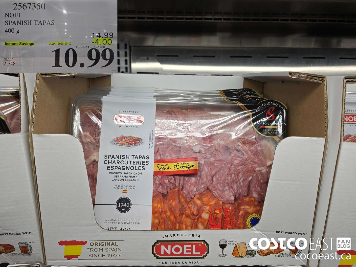 2567350 NOEL SPANISH TAPAS 400 g ($4.00 INSTANT SAVINGS EXPIRES ON 2025-10-12) $10.99