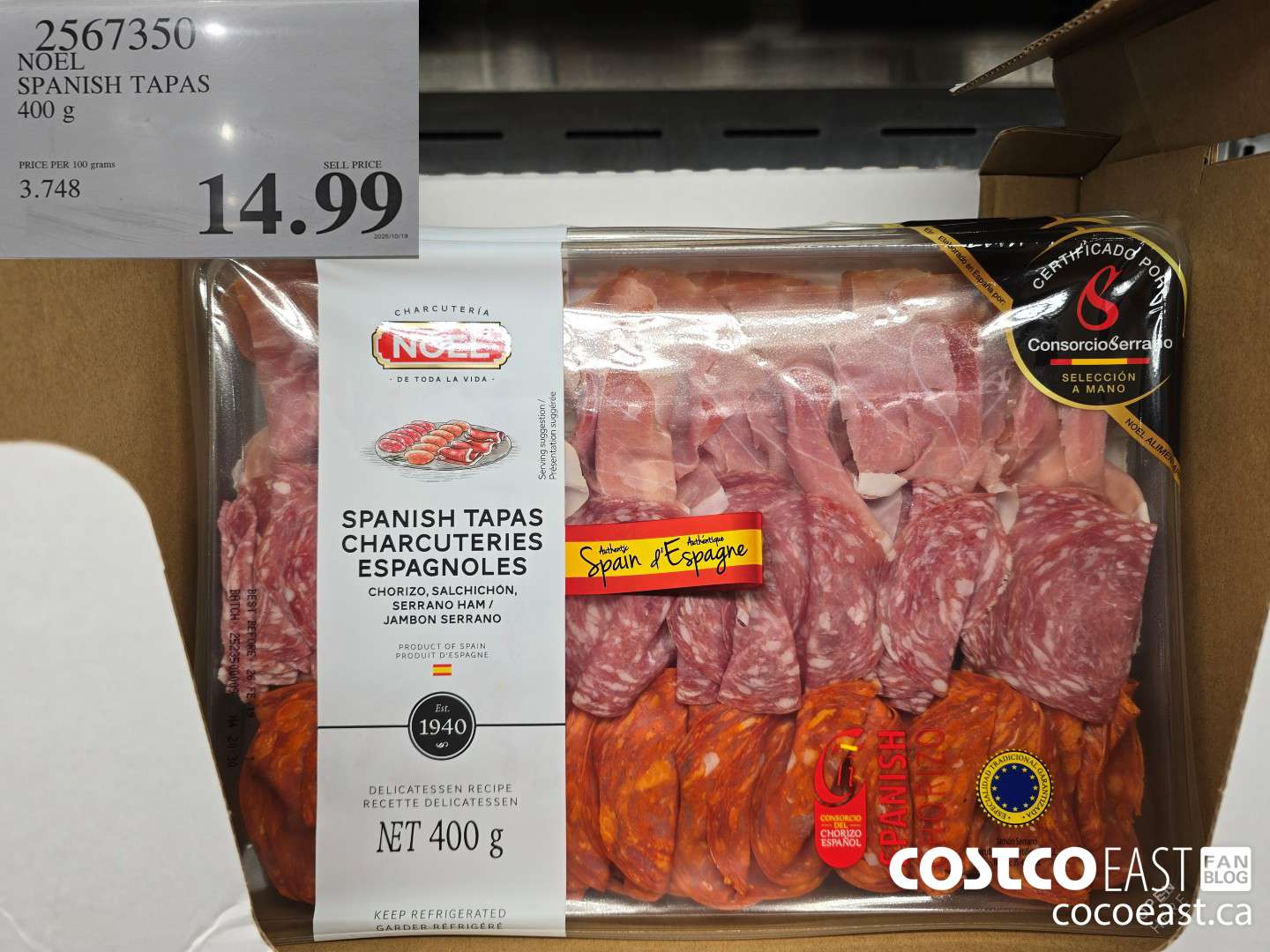 2567350 NOEL SPANISH TAPAS 400 g $14.99