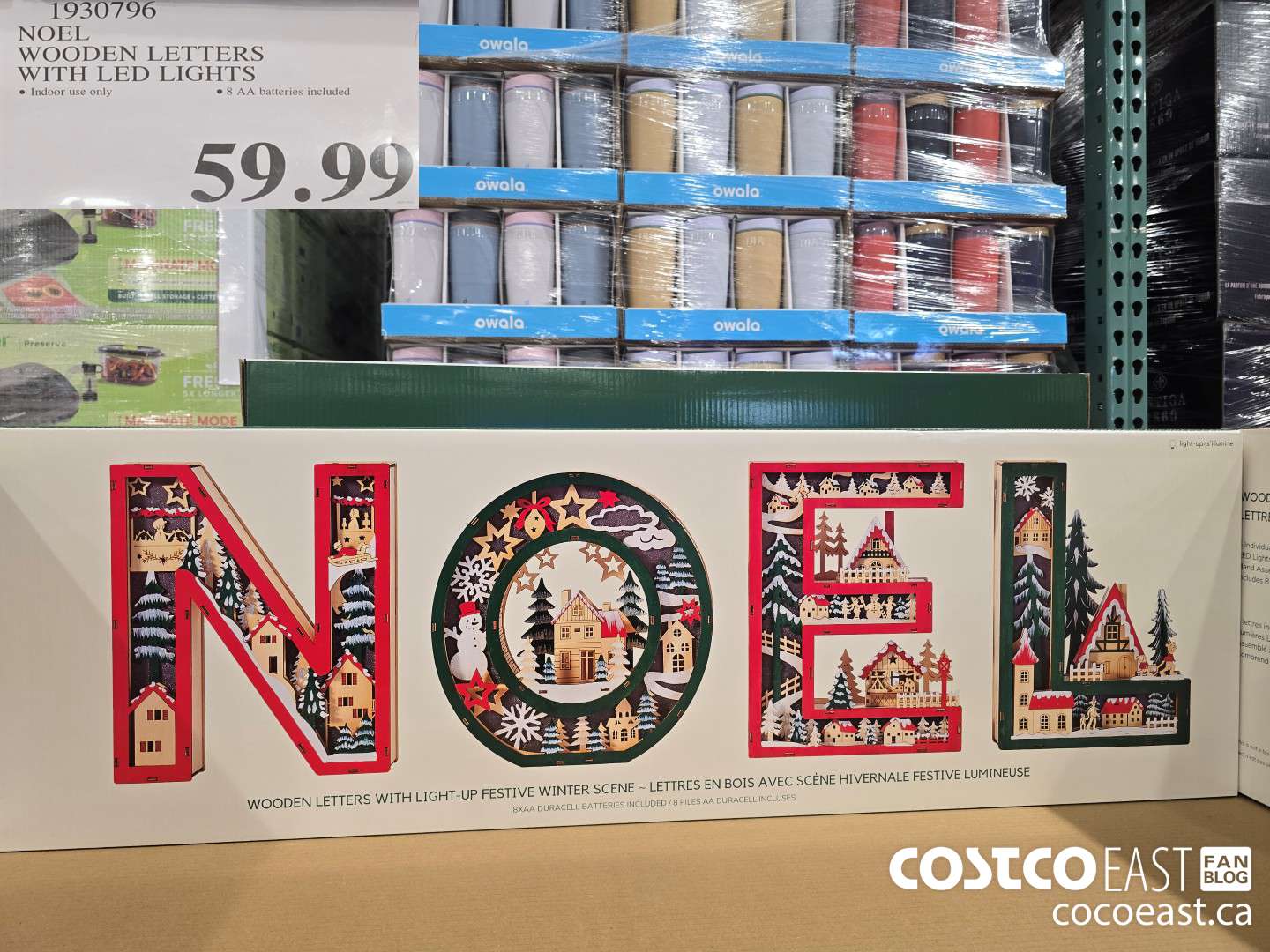 1930796 NOEL WOODEN LETTERS WITH LED LIGHTS $59.99