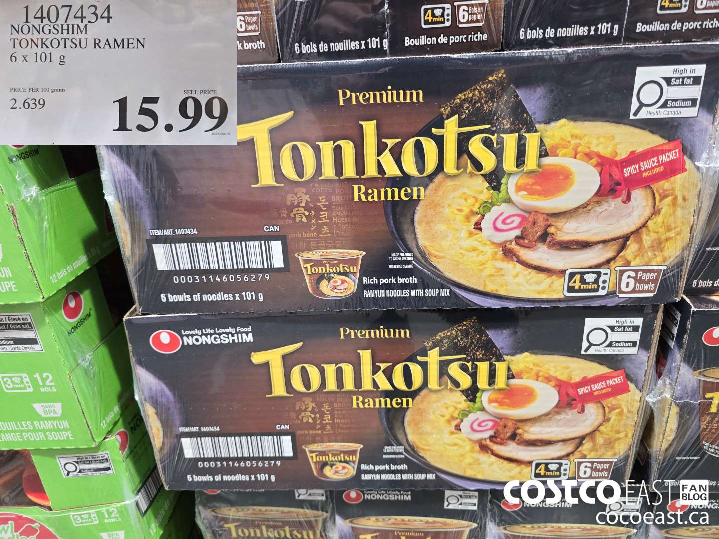 1407434 NONGSHIM TONKOTSU RAMEN 6 X 101 G $15.99