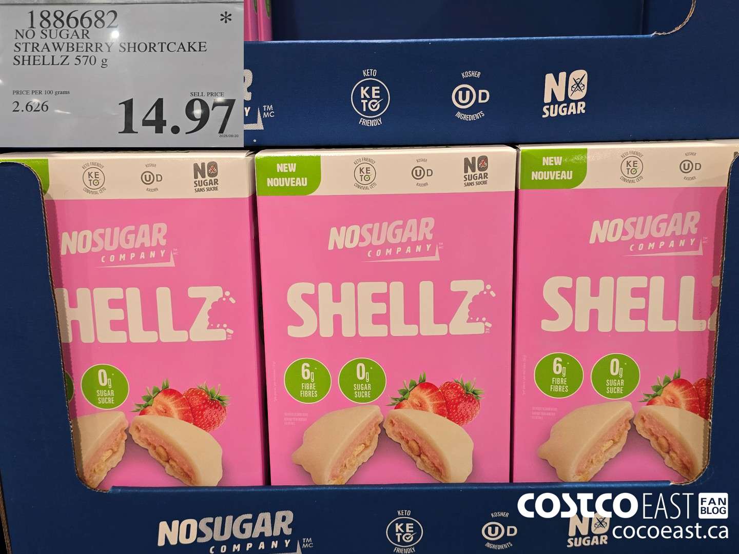 1886682 NO SUGAR STRAWBERRY SHORTCAKE SHELLZ 570 G $14.97