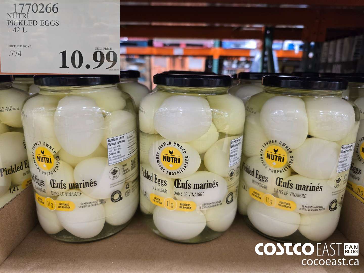 1770266 NUTRI PICKLED EGGS 1.42 L $10.99