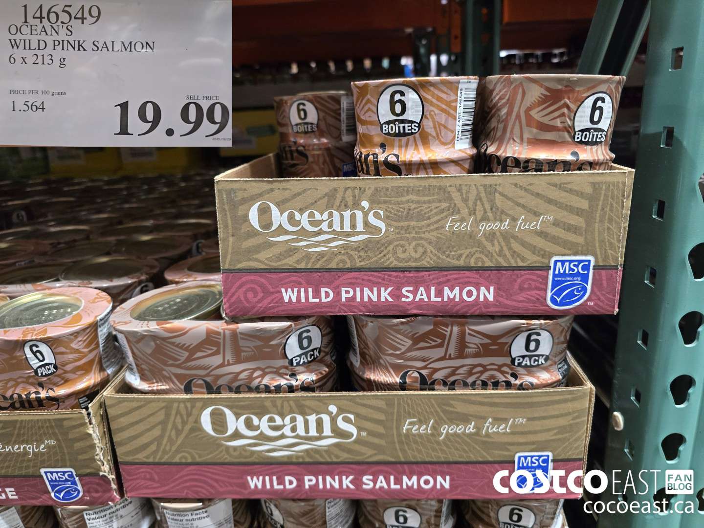 146549 OCEAN'S WILD PINK SALMON 6 X 213 g $19.99