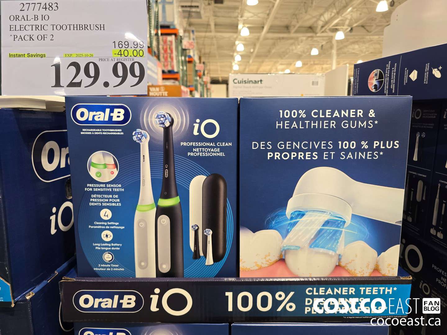 2777483 ORAL-B IO ELECTRIC TOOTHBRUSHES PACK OF 2 ($40.00 INSTANT SAVINGS EXPIRES ON 2025-10-26) $129.99