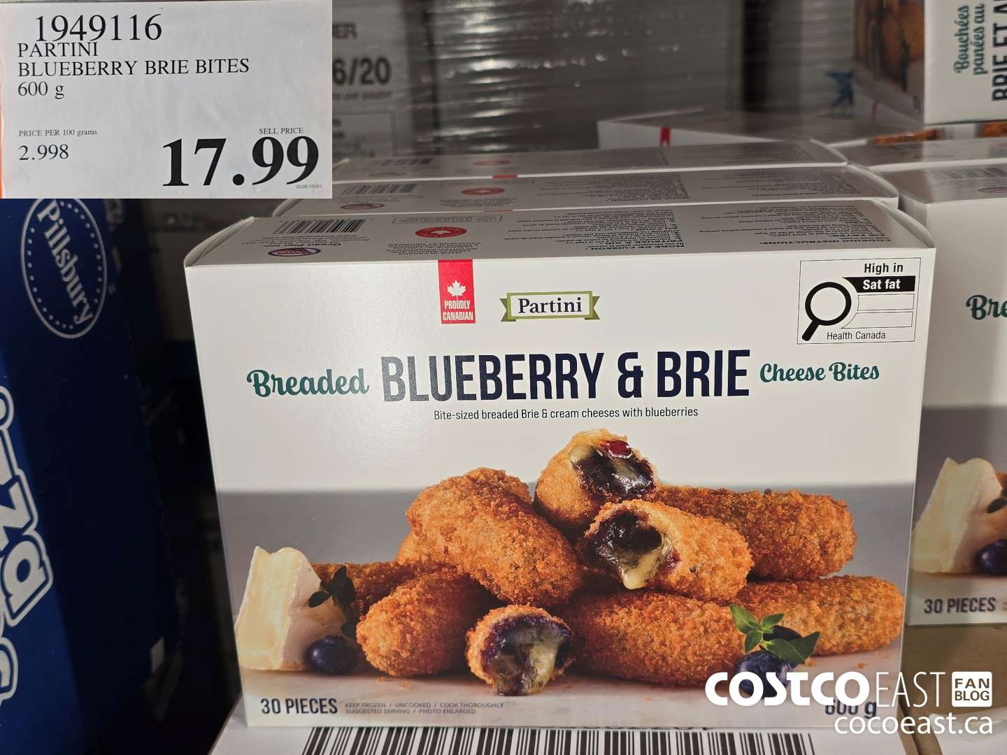 1949116 PARTIN BLUEBERRY BRIE BITES 600 g $17.99