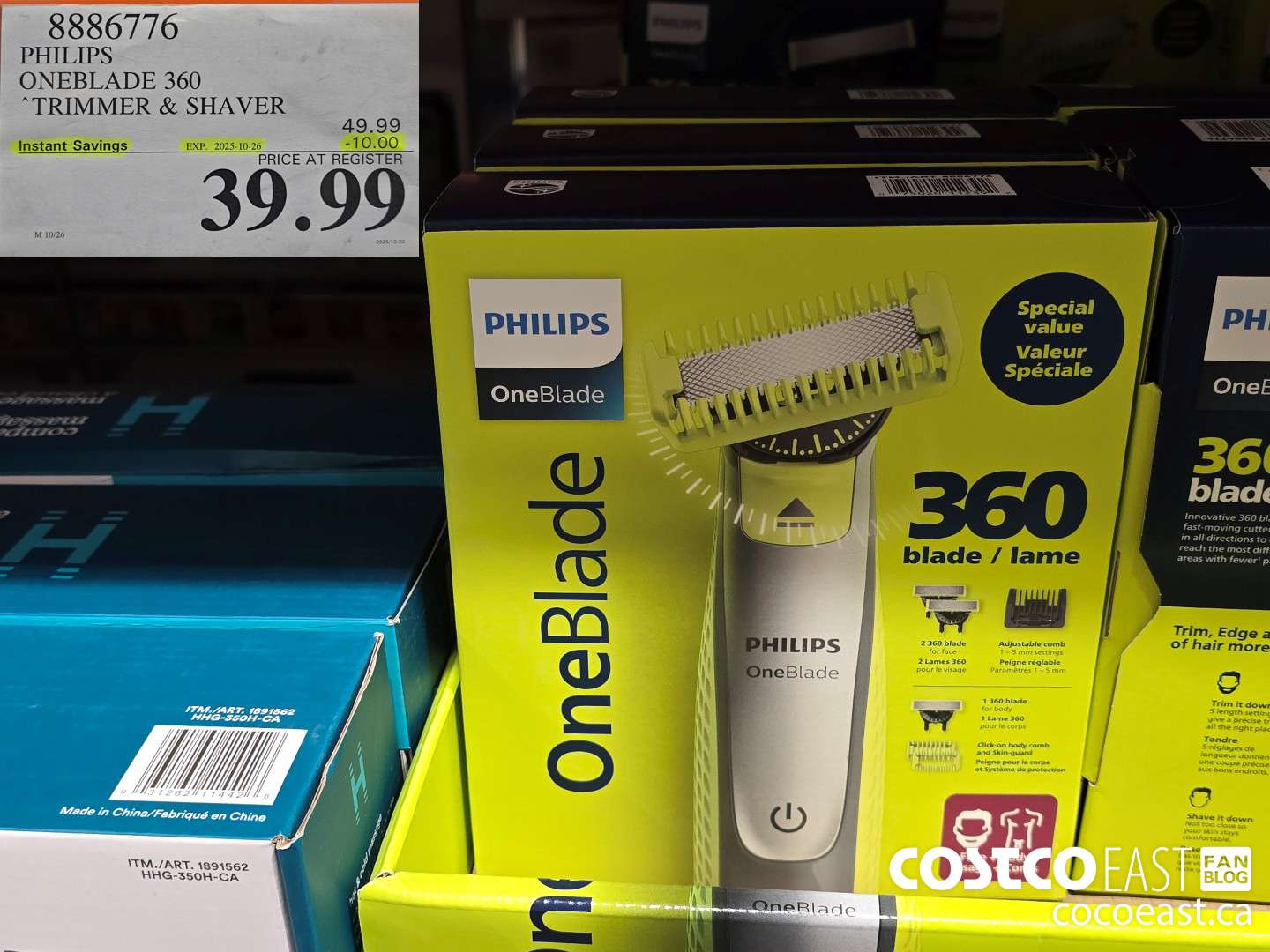 8886776 PHILIPS ONEBLADE 360 TRIMMER & SHAVER ($10.00 INSTANT SAVINGS EXPIRES ON 2025-10-26) $39.99