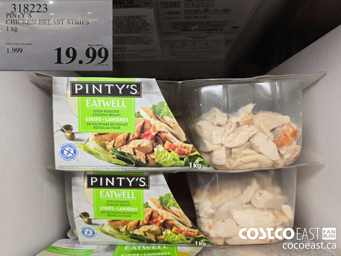 318223 PINTY'S CHICKEN BREAST STRIPS 1 kg $19.99