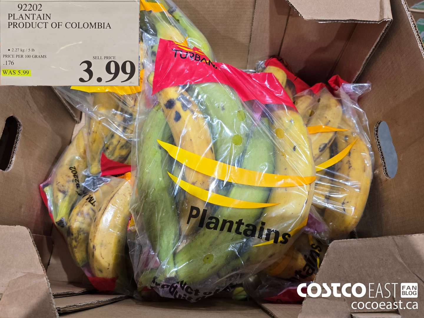 92202 PLANTAIN PRODUCT OF COLOMBIA $3.99