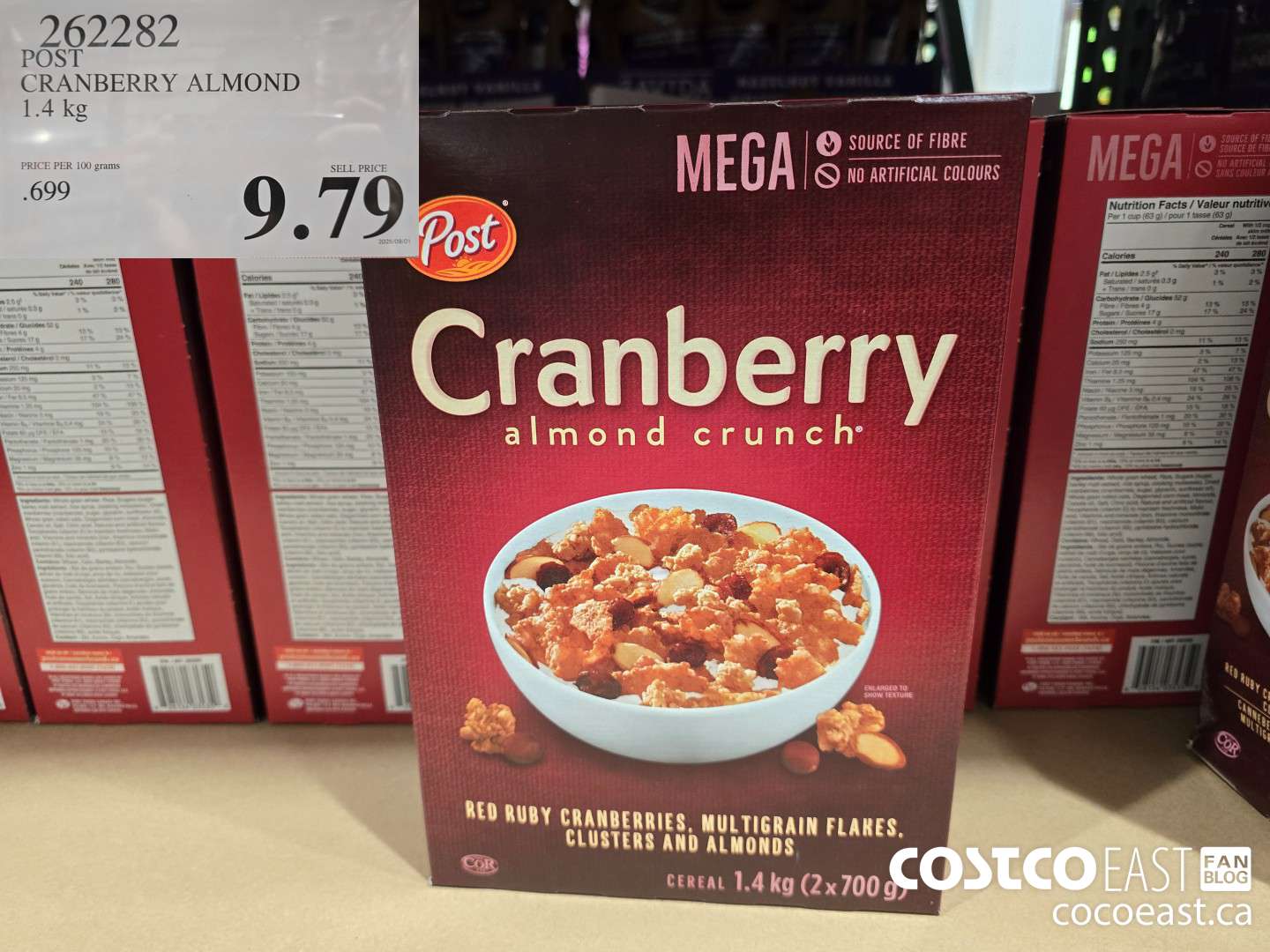262282 POST CRANBERRY ALMOND 1.4 KG $9.79