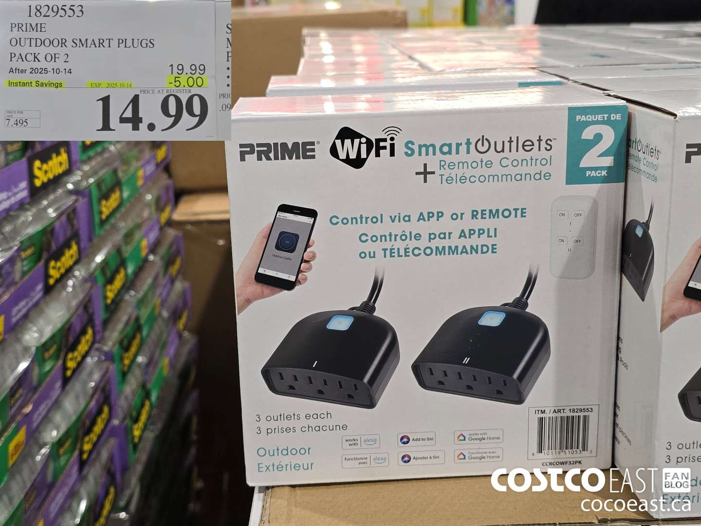 1829553 PRIME OUTDOOR SMART PLUGS PACK OF 2 ($5.00 INSTANT SAVINGS EXPIRES ON 2025-10-14) $14.99