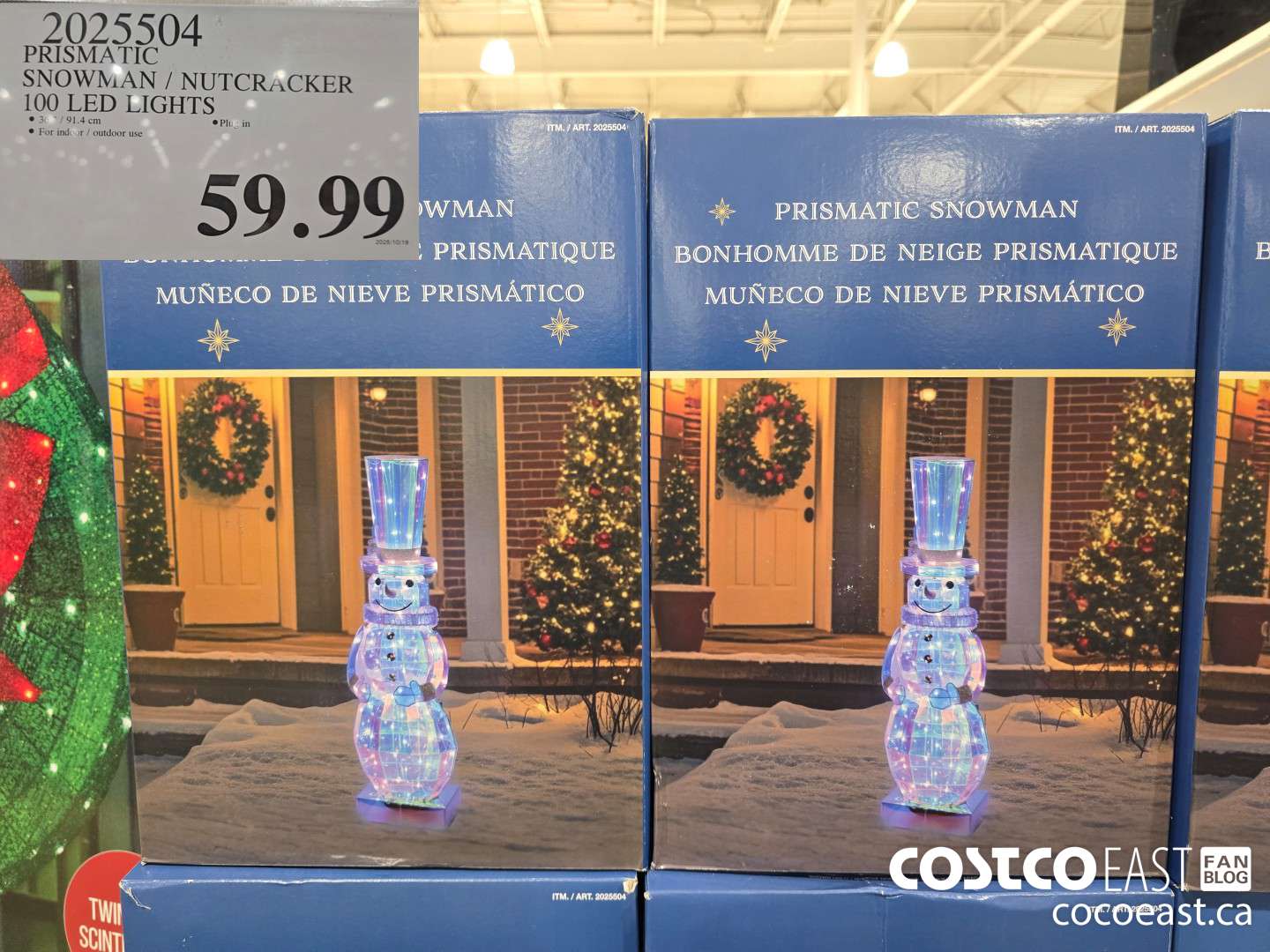 2025504 PRISMATIC SNOWMAN / NUTCRACKER 100 LED LIGHTS $59.99