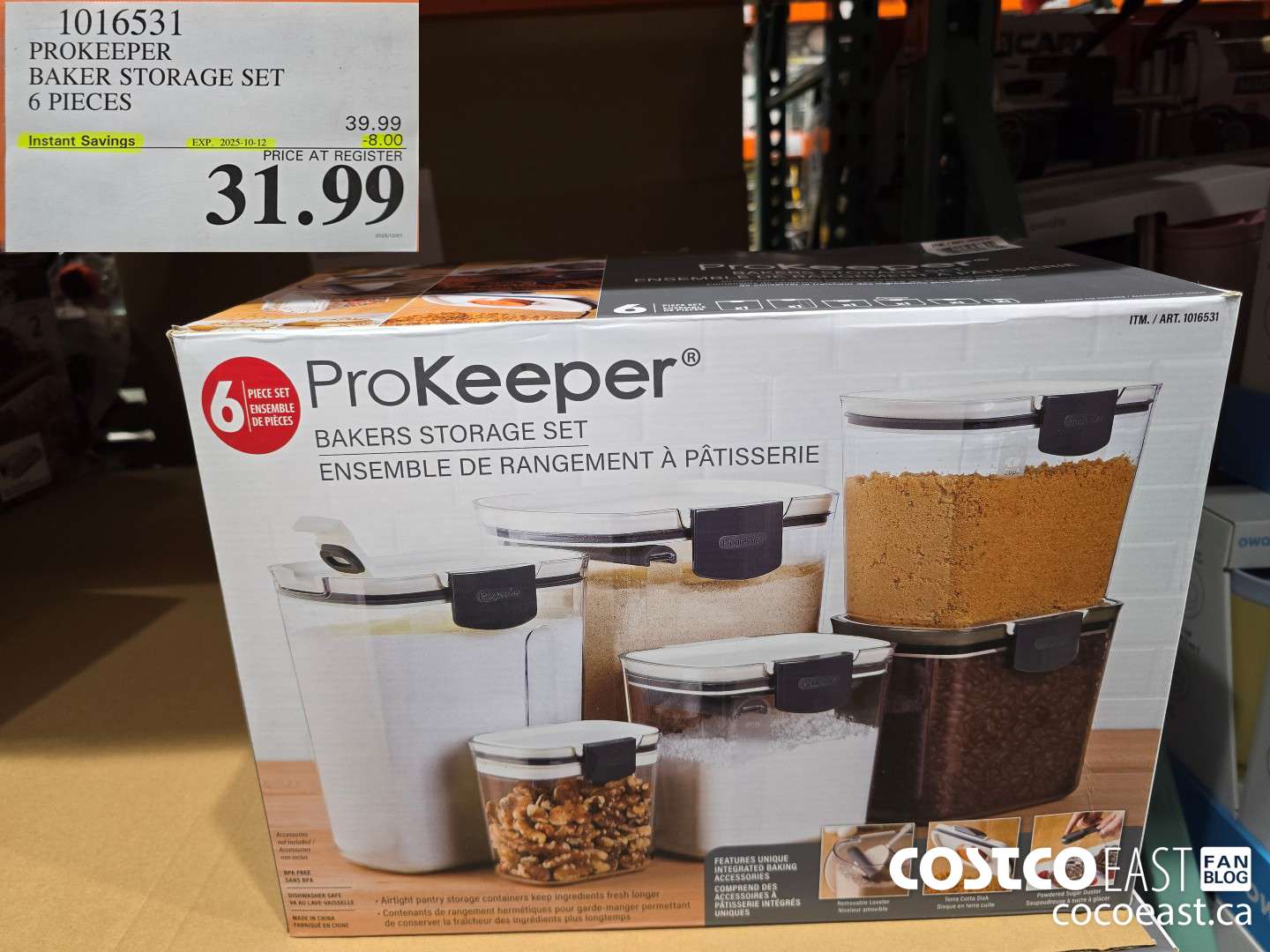 1016531 PROKEEPER BAKER STORAGE SET 6 PIECES ($8.00 INSTANT SAVINGS EXPIRES ON 2025-10-12) $31.99