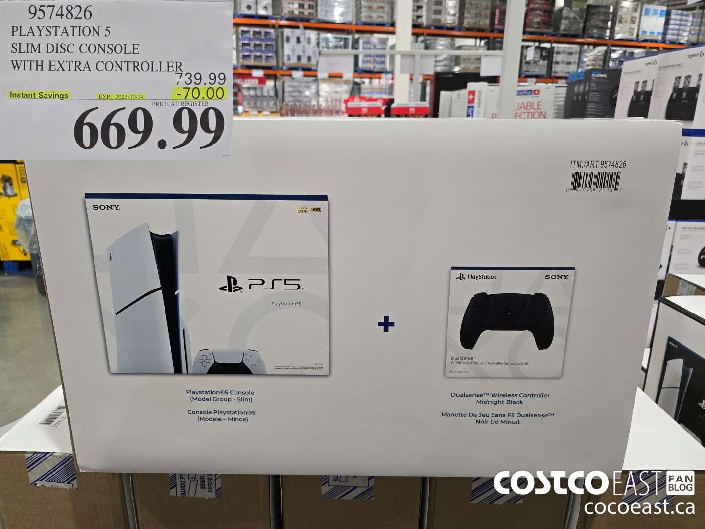 9574826 PS5 SLIM DISC CONSOLE WITH EXTRA CONTROLLER ($70.00 INSTANT SAVINGS EXPIRES ON 2025-10-14) $669.99