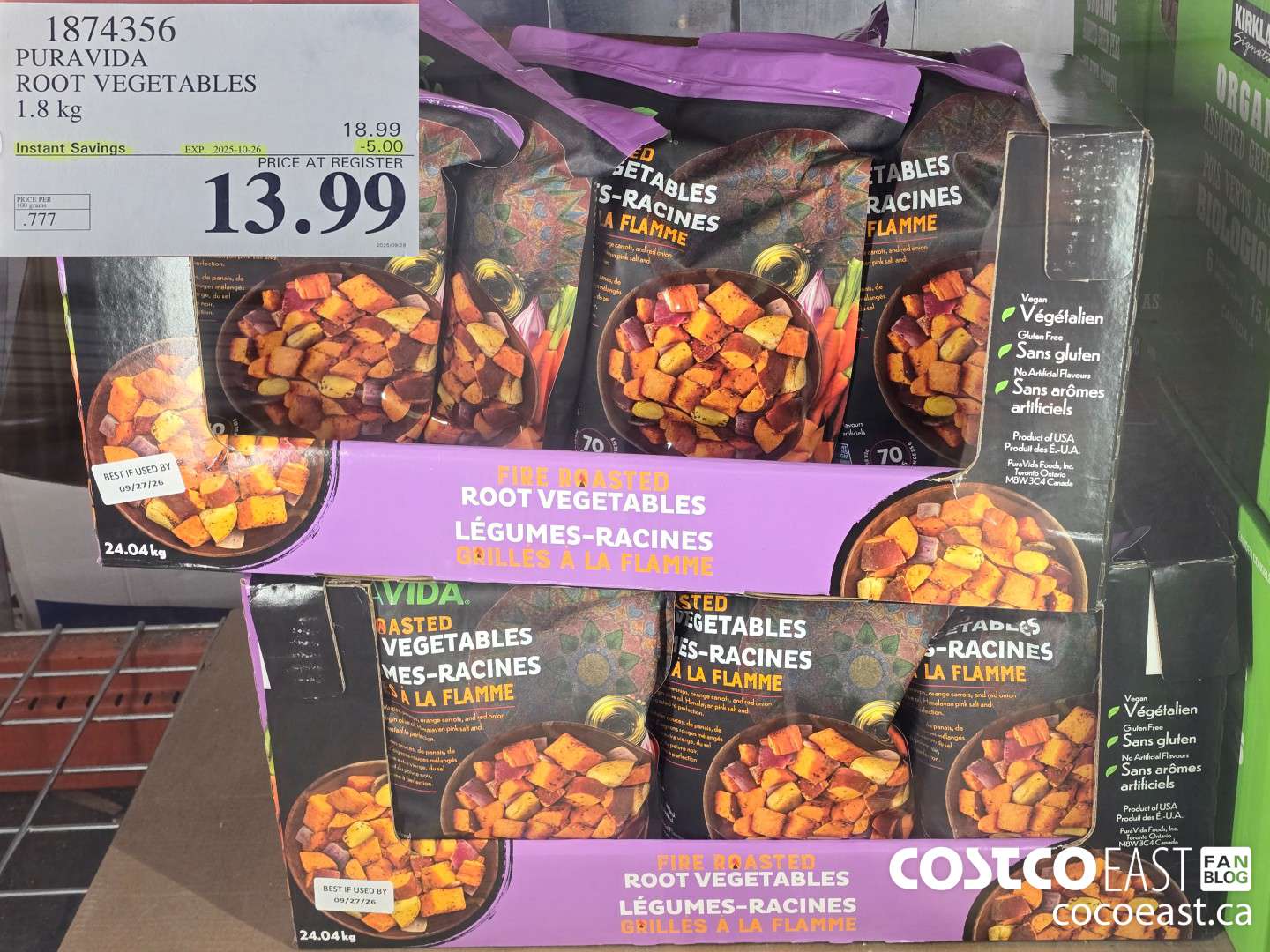1874356 PURAVIDA ROOT VEGETABLES 1.8 kg ($5.00 INSTANT SAVINGS EXPIRES ON 2025-10-26) $13.99