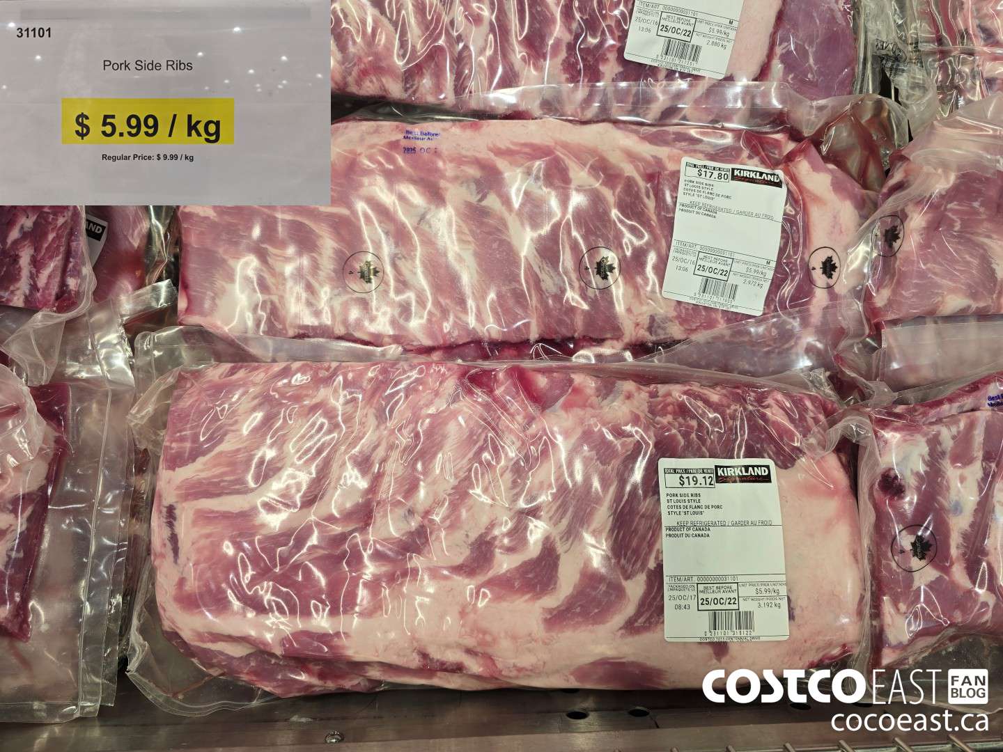 31101 Pork Side Ribs ***DISCOUNT PER KG*** ($4.00 INSTANT SAVINGS)