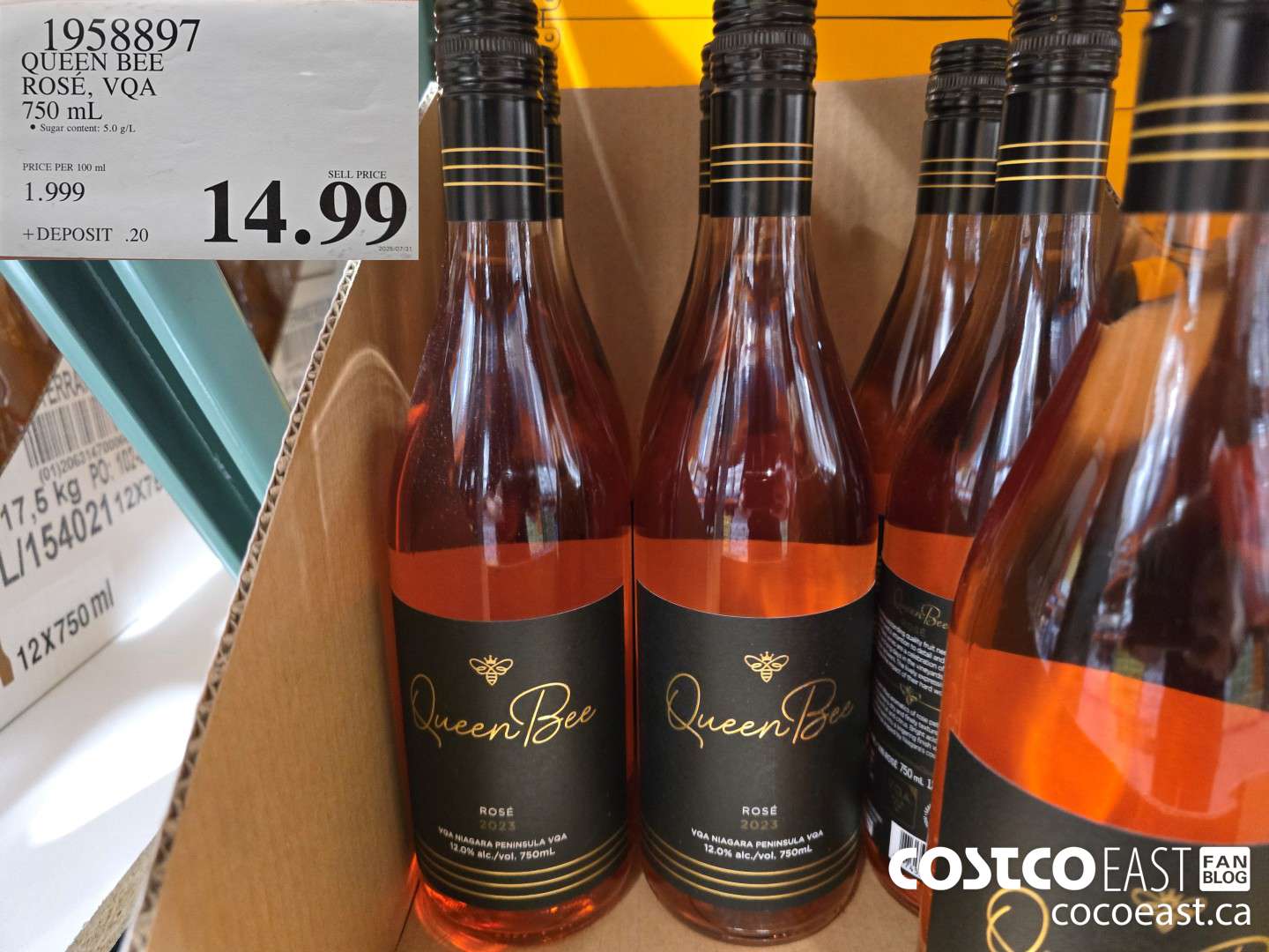 1958897 QUEEN BEE ROSE, VQA 750 ML $14.99