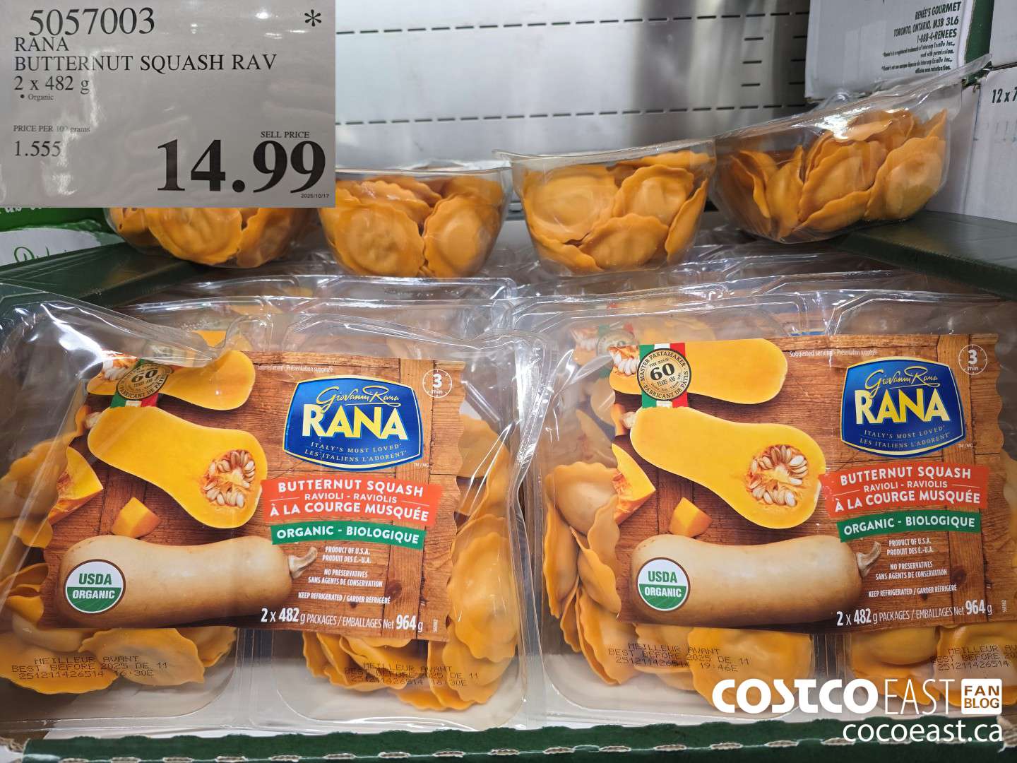 5057003 RANA BUTTERNUT SQUASH RAV 2 x 482 g $14.99