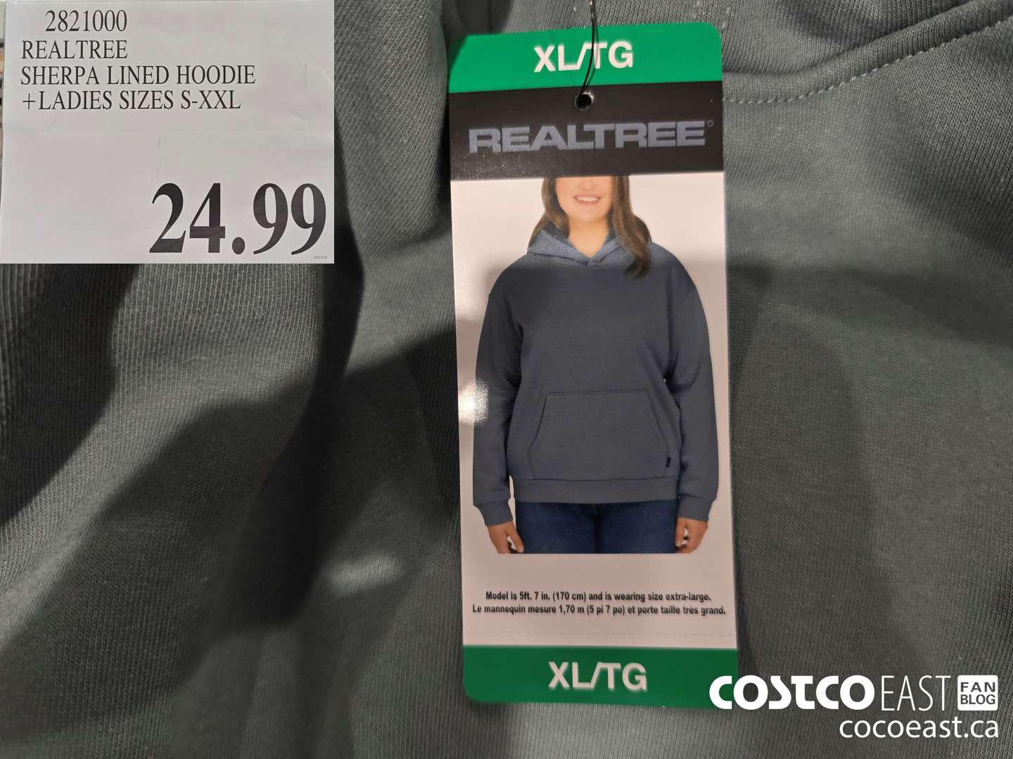 2821000 REALTREE SHERPA LINED HOODIE + LADIES SIZES S-XXL $24.99