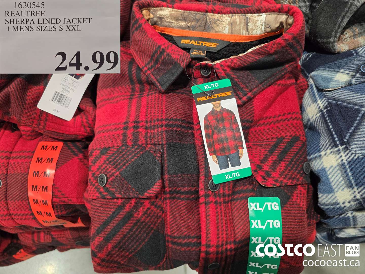 1630545 REALTREE SHERPA LINED JACKET +MENS SIZES S-XXL $24.99