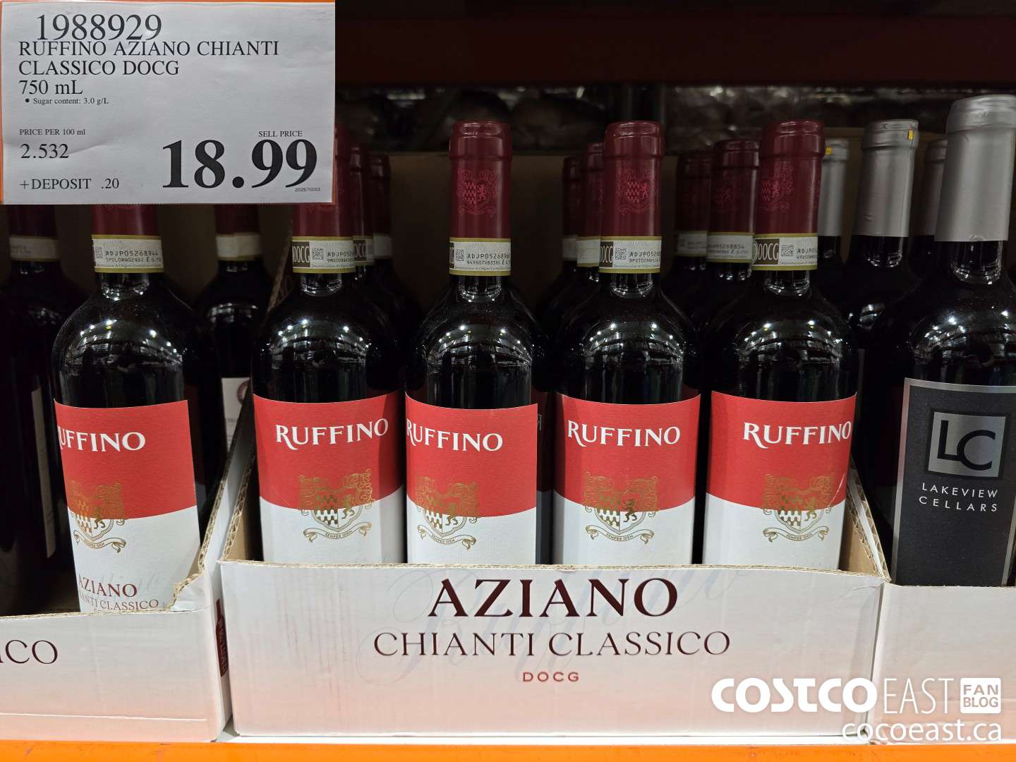 1988929 RUFFINO AZIANO CHIANTI CLASSICO DOCG 750 ML $18.99