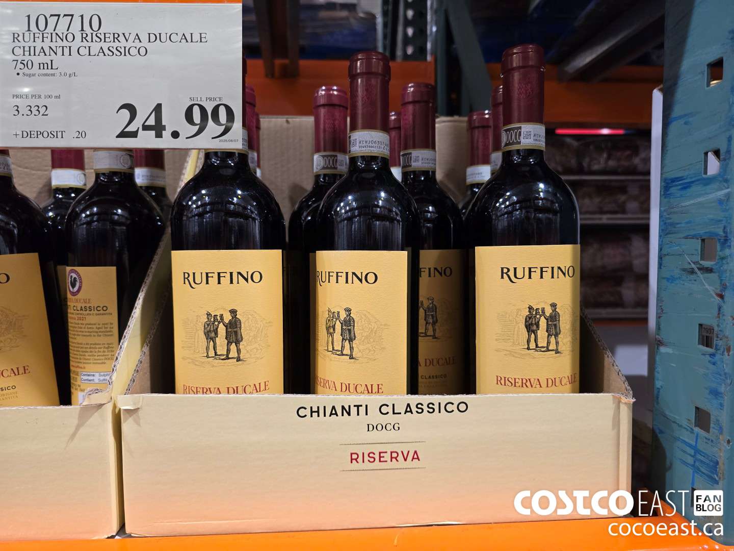 107710 RUFFINO RISERVA DUCALE CHIANTI CLASSICO 750 mL $24.99