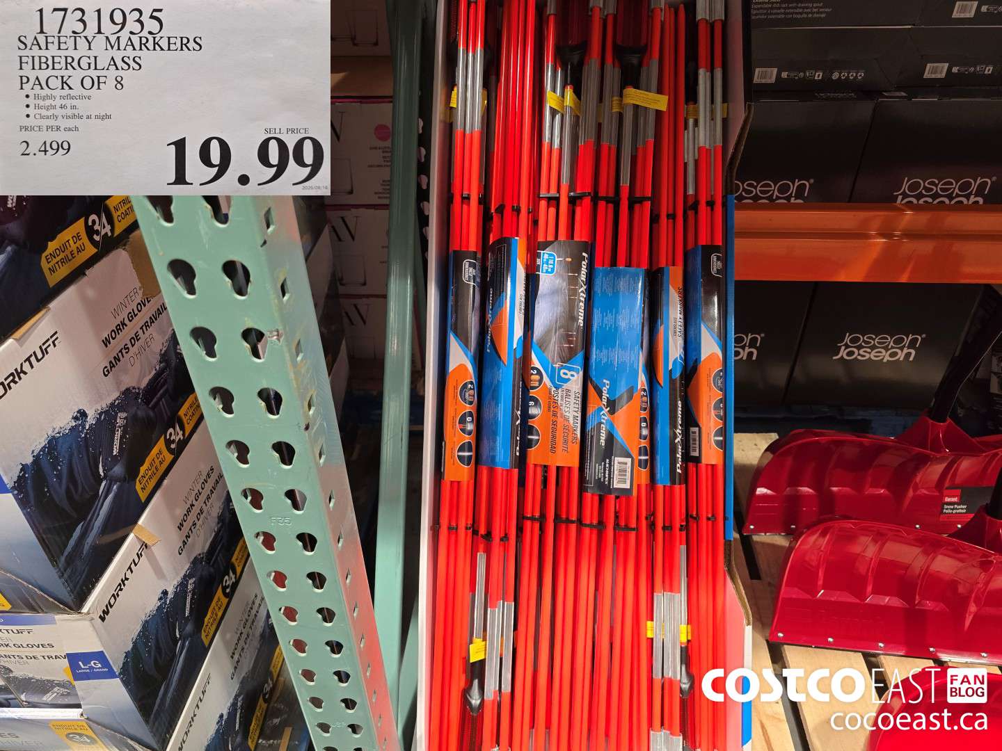 1731935 SAFETY MARKERS WITH 2 REFLECTORS PACK OF 8 $19.99