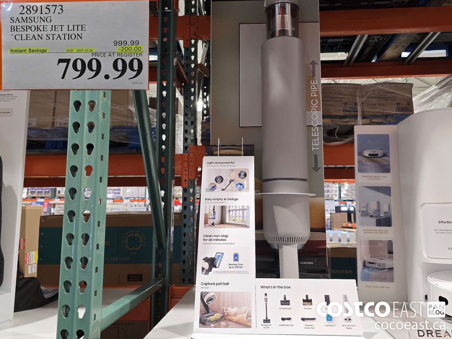 2891573 SAMSUNG BESPOKE JET LITE “CLEAN STATION ($200.00 INSTANT SAVINGS EXPIRES ON 2025-10-26) $799.99