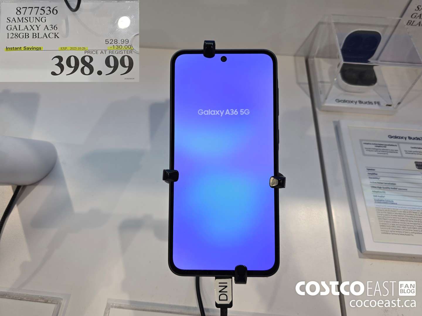 8777536 SAMSUNG GALAXY A36 128GB BLACK ($130.00 INSTANT SAVINGS EXPIRES ON 2025-10-26) $398.99