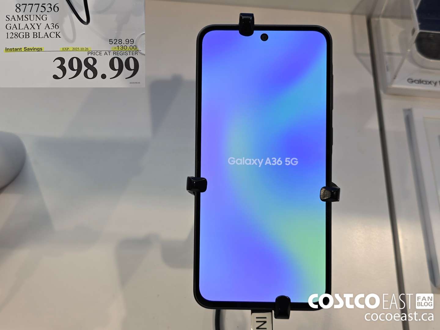 8777536 SAMSUNG GALAXY A36 128GB BLACK ($130.00 INSTANT SAVINGS EXPIRES ON 2025-10-26) $398.99