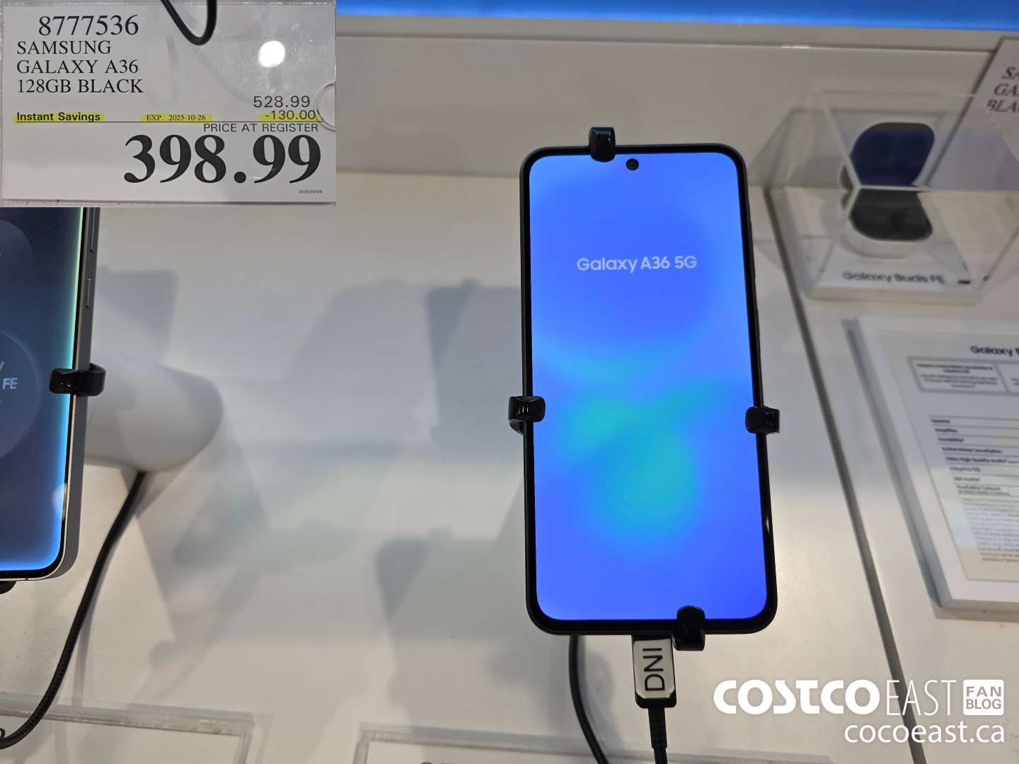 8777536 SAMSUNG GALAXY A36 128GB BLACK ($130.00 INSTANT SAVINGS EXPIRES ON 2025-10-26) $398.99