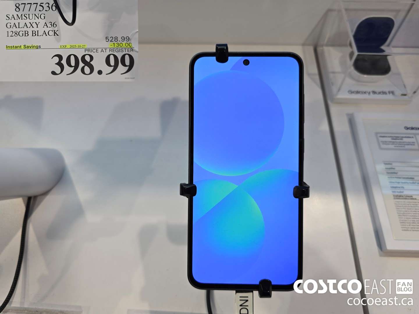 8777536 SAMSUNG GALAXY A36 128GB BLACK ($130.00 INSTANT SAVINGS EXPIRES ON 2025-10-27) $398.99