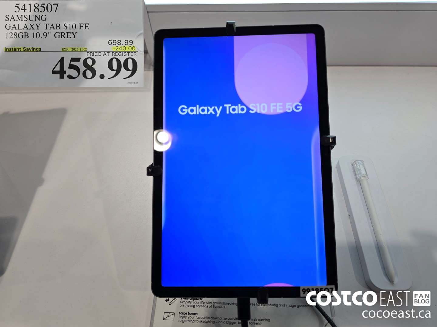 5418507 SAMSUNG GALAXY TAB S10 FE 128GB 10.9