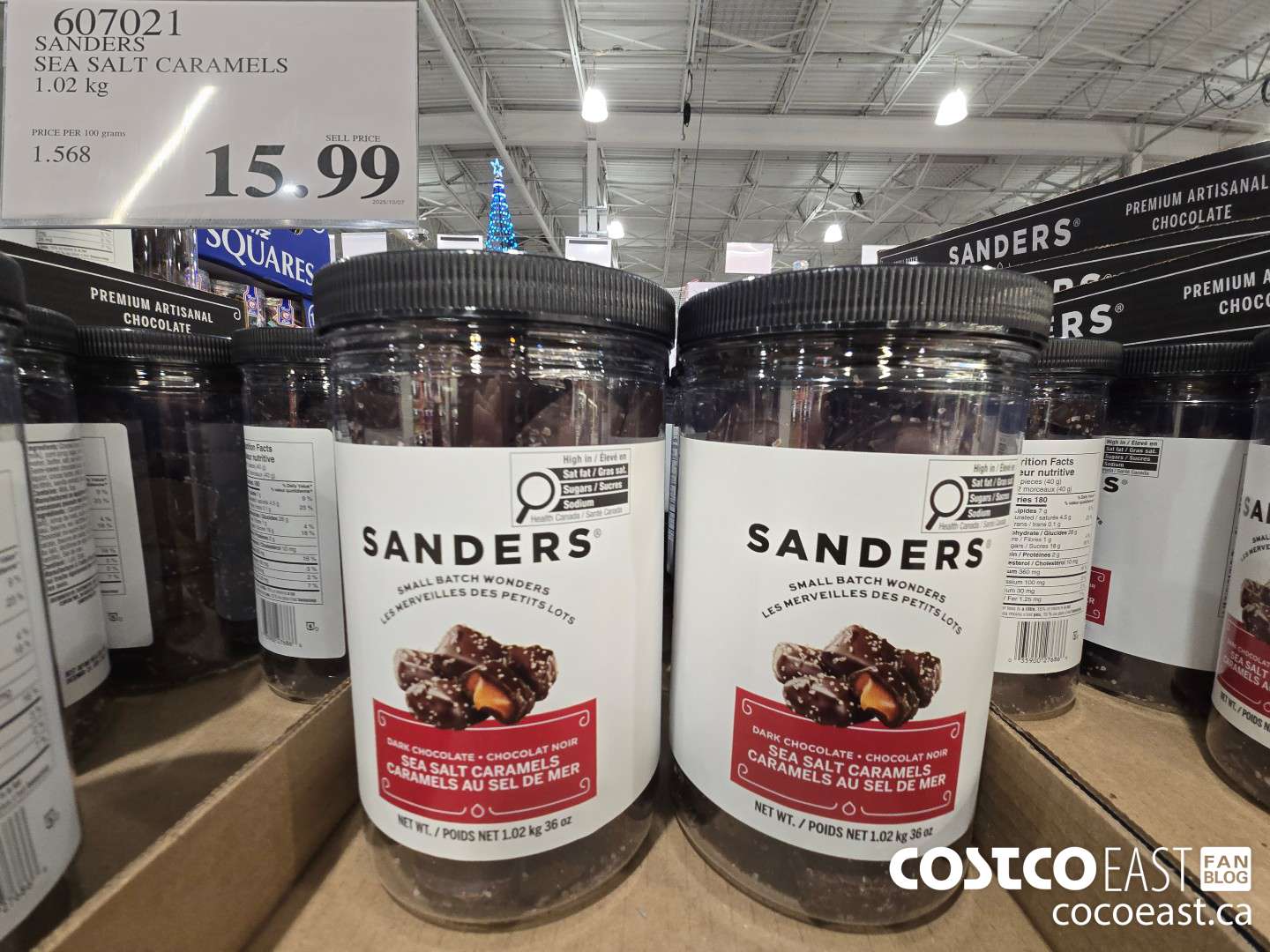 607021 SANDERS SEA SALT CARAMELS 1.02KG $15.99