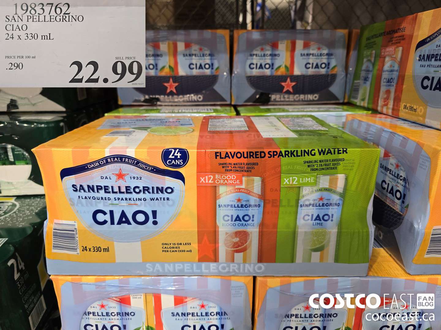 1983762 SAN PELLEGRINO CIAO 24 x 330 mL $22.99