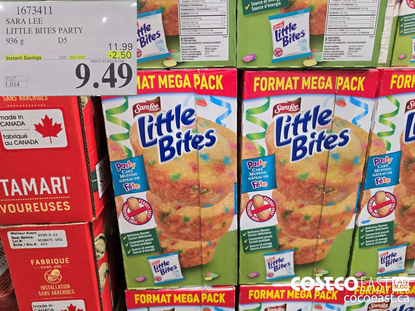 1673411 SARA LEE LITTLE BITES PARTY 936 G ($2.50 INSTANT SAVINGS EXPIRES ON 2025-10-07) $9.49