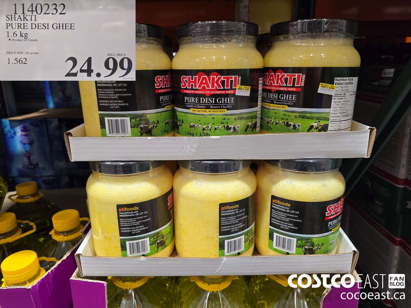 1140232 SHAKTI PURE DESI GHEE 1.6 kg $24.99