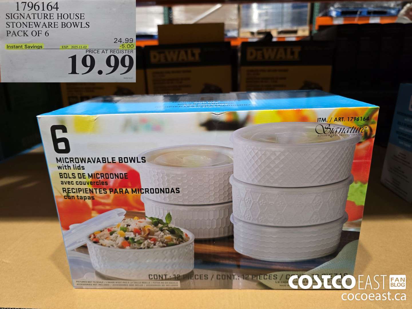 1796164 SIGNATURE HOUSE STONEWARE BOWLS PACK OF 6 ($5.00 INSTANT SAVINGS EXPIRES ON 2025-11-02) $19.99