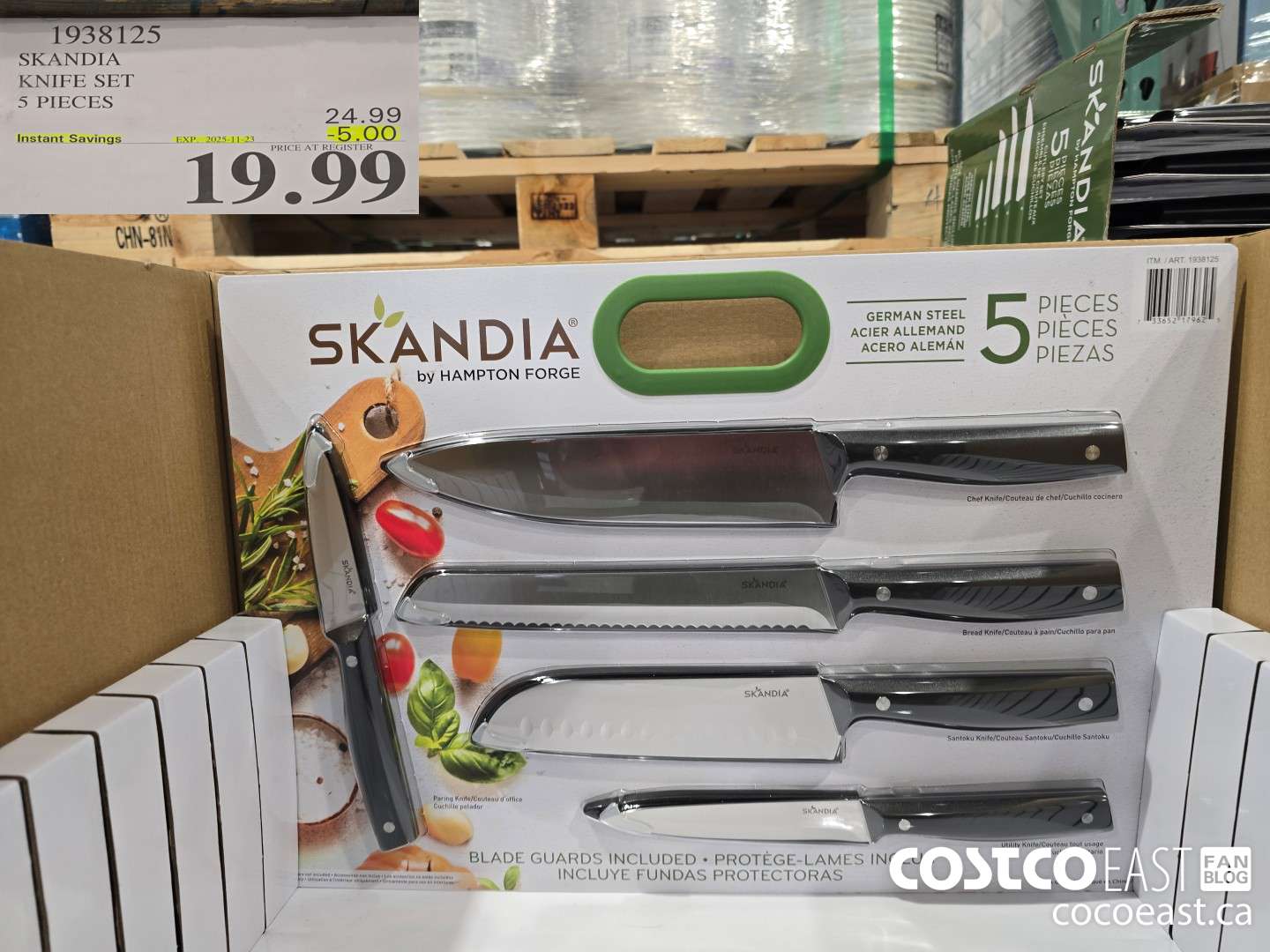 1938125 SKANDIA KNIFE SET 6 PIECES ($5.00 INSTANT SAVINGS EXPIRES ON 2025-11-23) $19.99