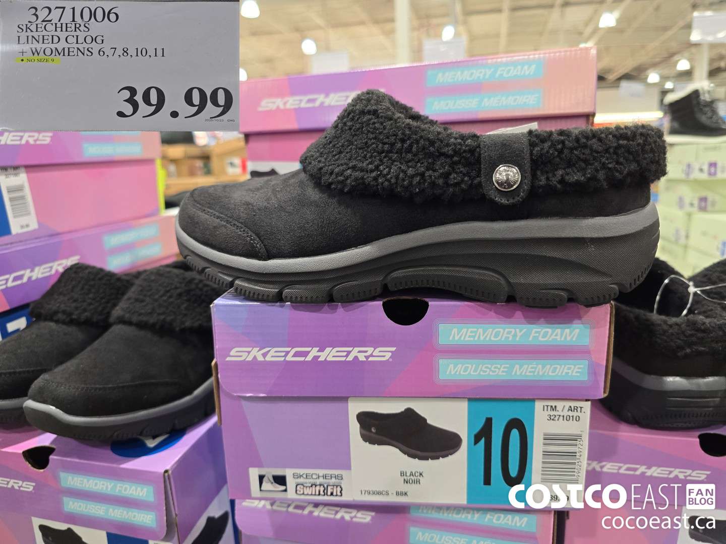 3271006 SKECHERS LINED CLOG + WOMENS 6,7,8,10,11 $39.99