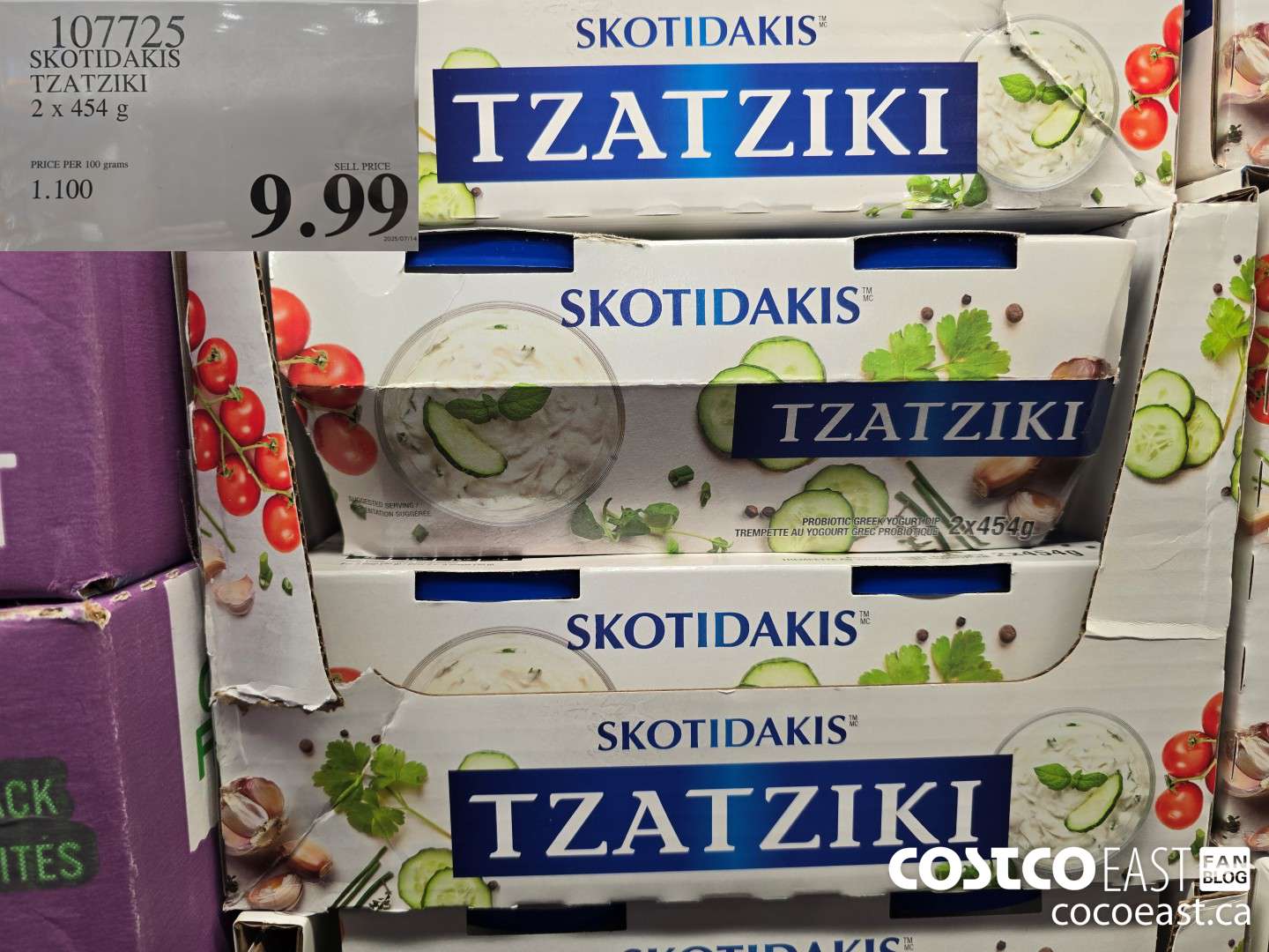 107725 SKOTIDAKIS TZATZIKI 2 X 454 G $9.99