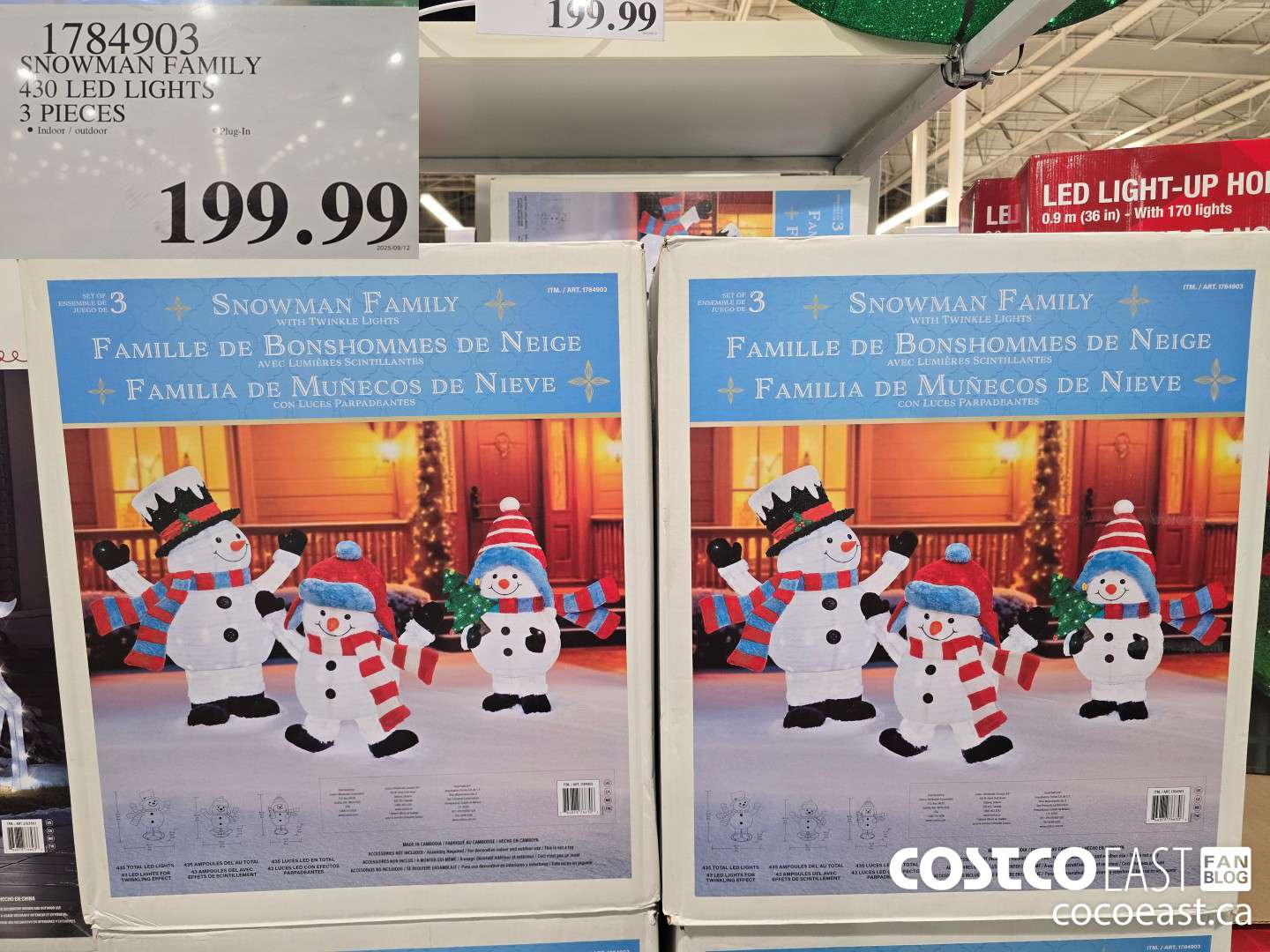 1784903 SNOWMAN FAMILY 430 LED LIGHTS 3 PIECES $199.99