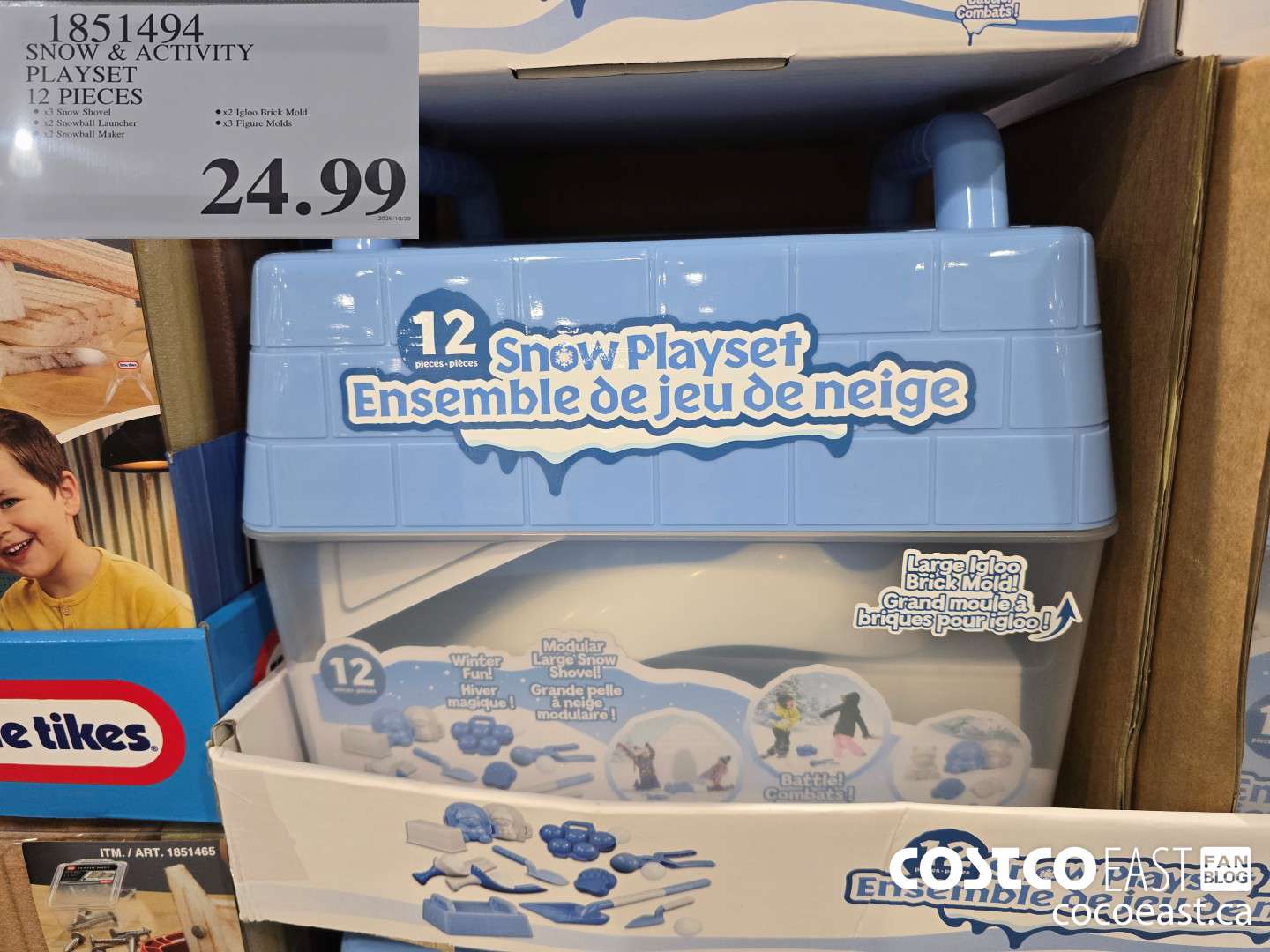 1851494 SNOW & ACTIVITY PLAYSES 12 PIECES $24.99