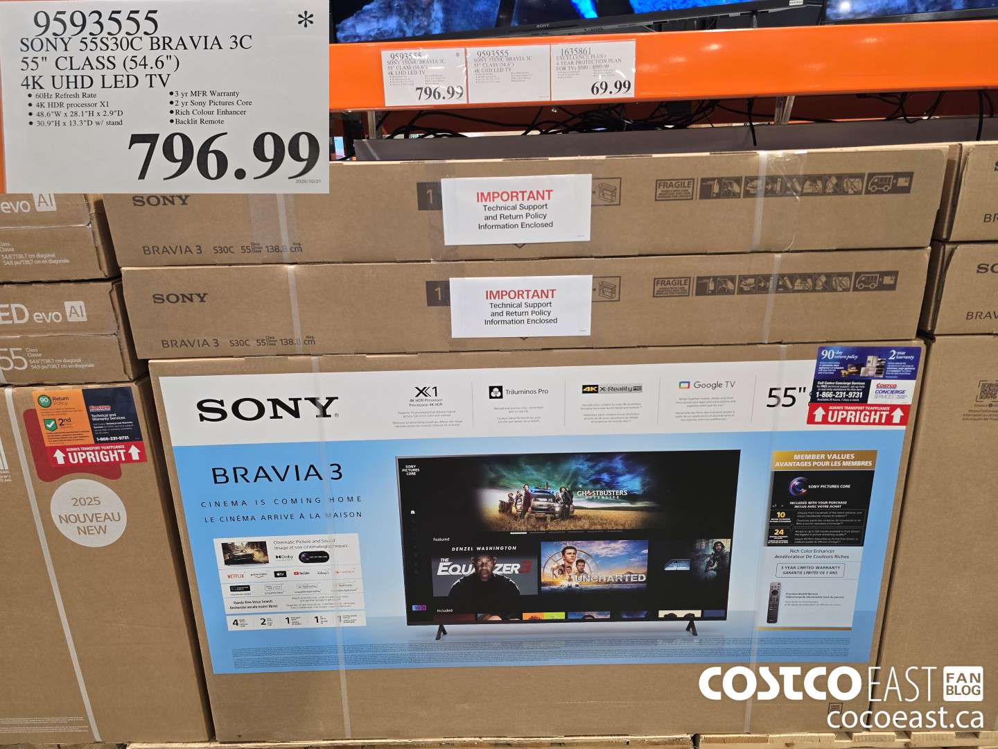 9593555 SONY 55S30C BRAVIA 3C 55