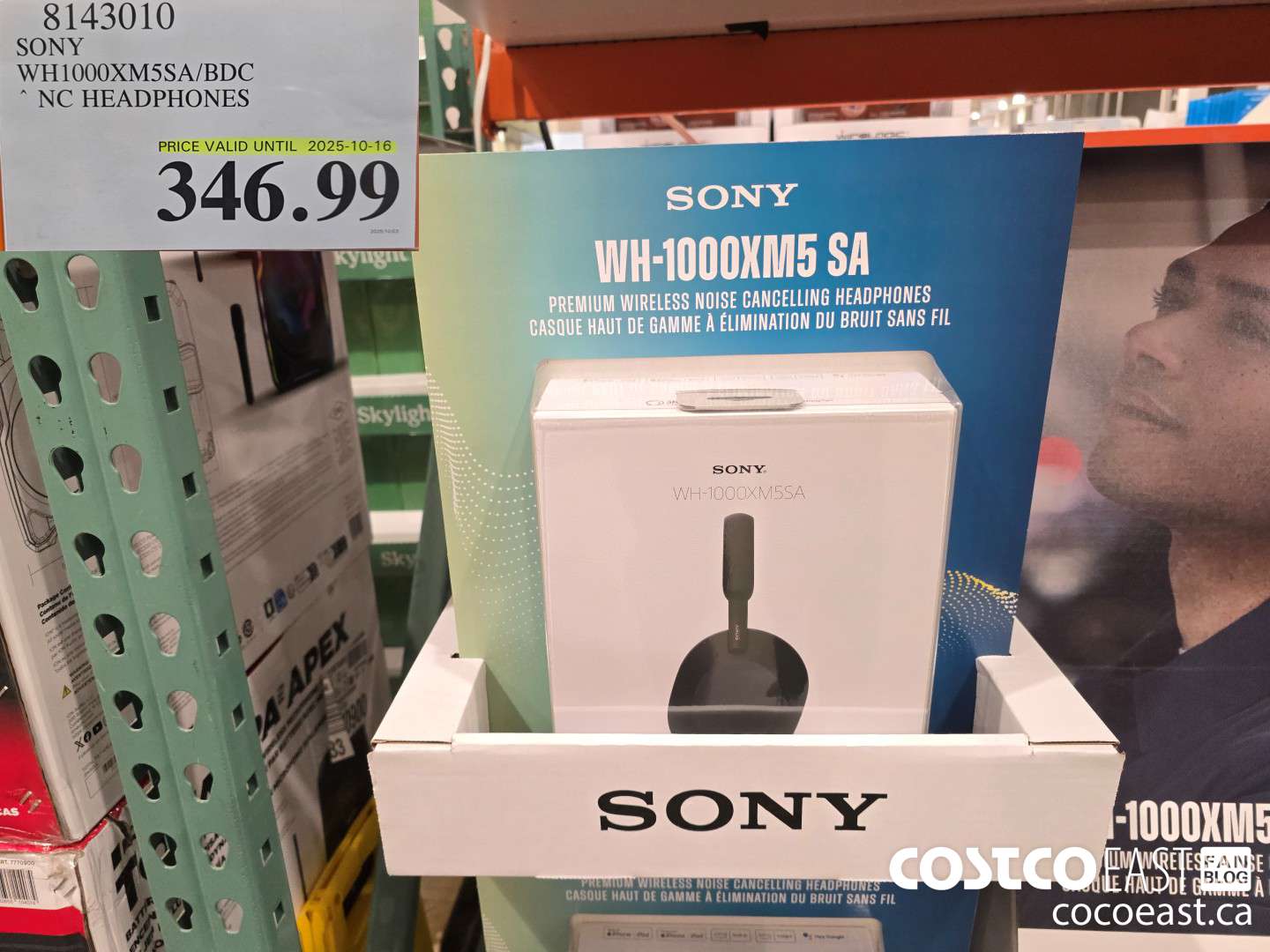 8143010 SONY WH1000XM5SA/BDC * NC HEADPHONES $346.99