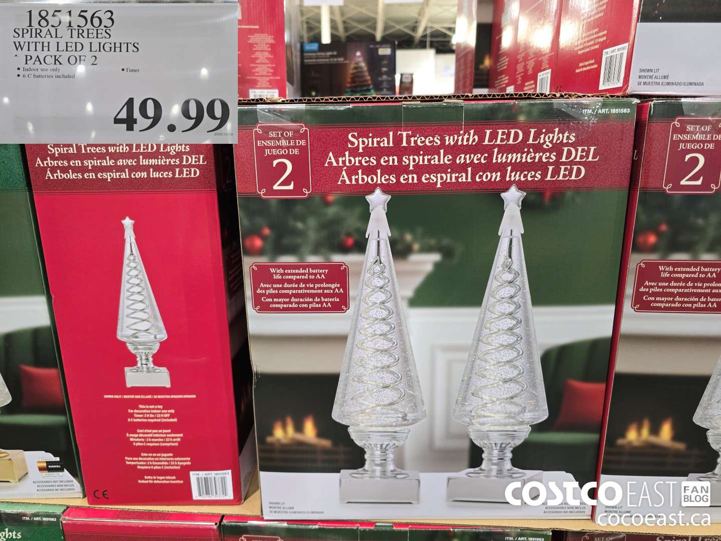 1851563 SPIRAL TREES WITH LED LIGHTS PACK OF 2 $49.99