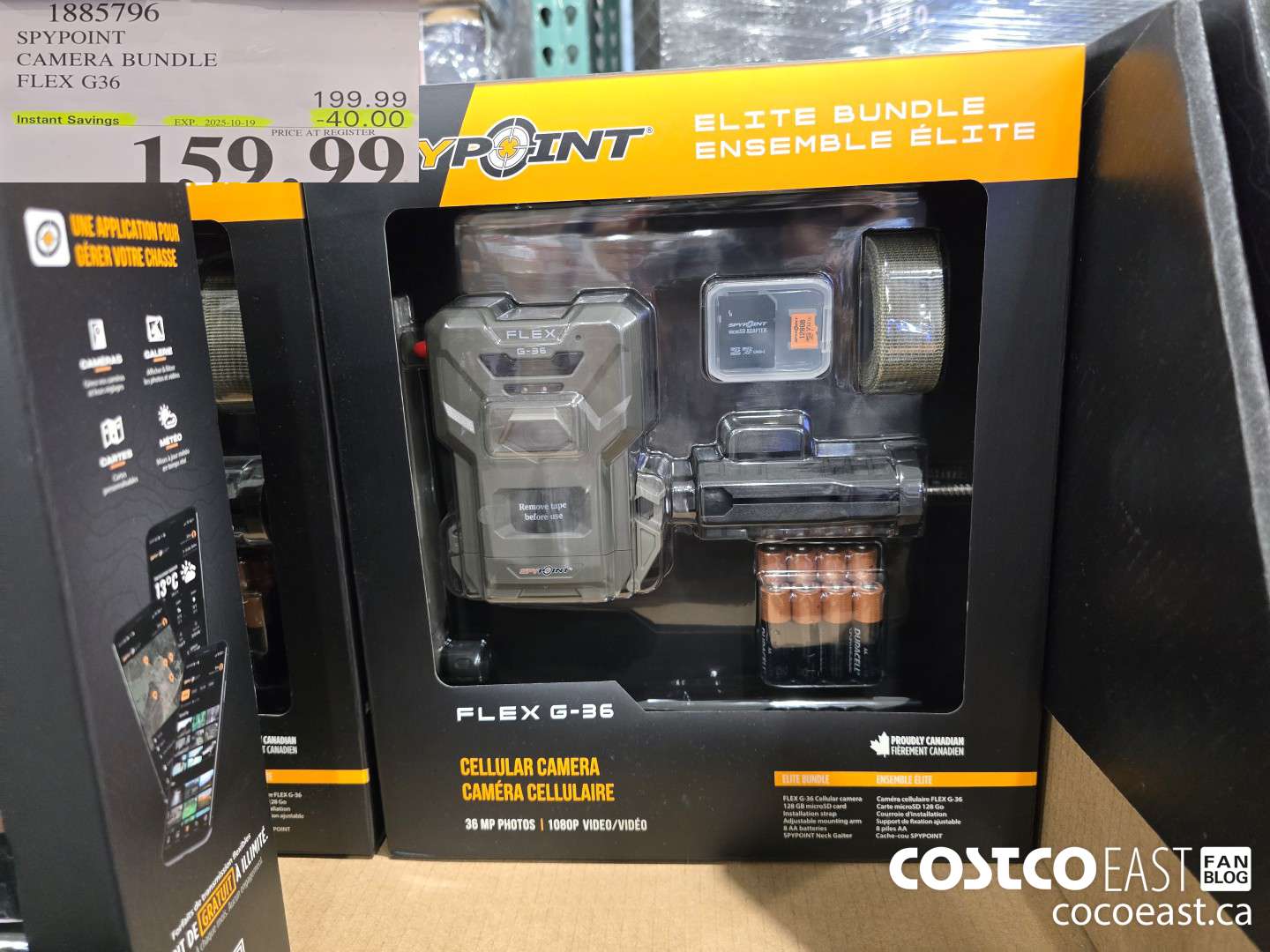 1885796 SPYPOINT CAMERA BUNDLE FLEX G36 4B0.00 ($40.00 INSTANT SAVINGS EXPIRES ON 2025-10-19) $159.99