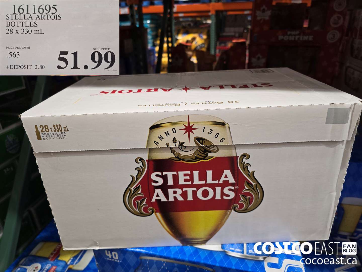 1611695 STELLA ARTOIS BOTTLES 28 x 330 mL $51.99